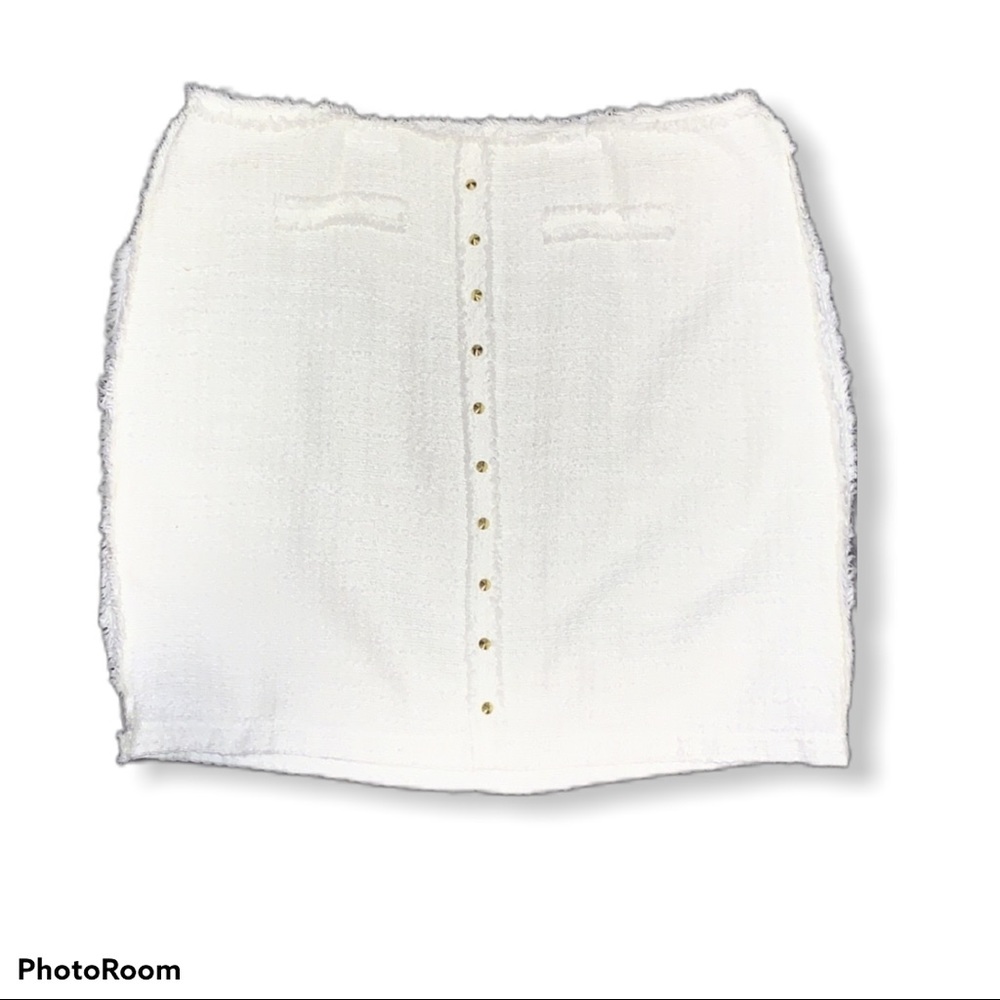 Jennifer Lopez Mini Skirt Size 16 Cream & Gold